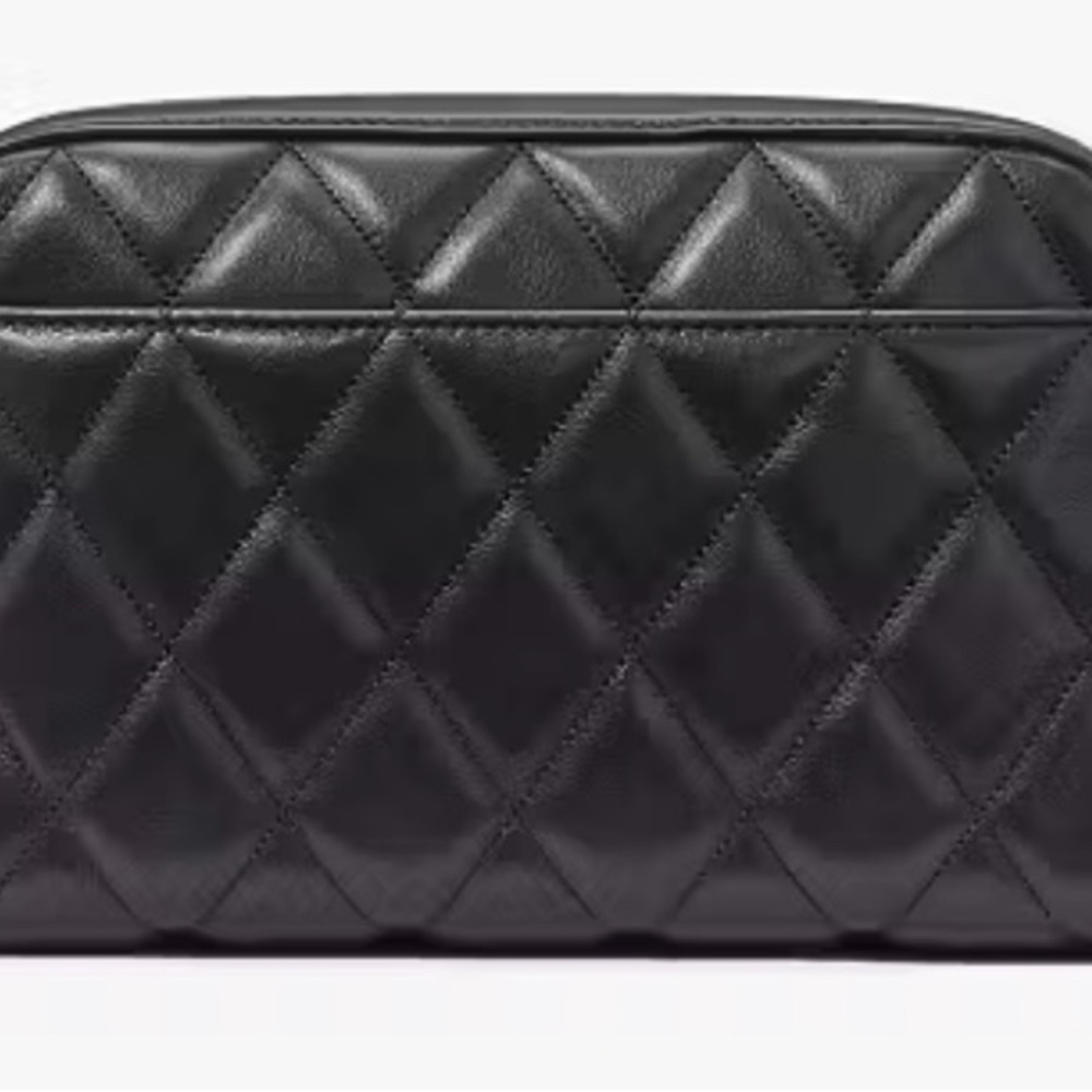 Kate Spade Black Quilted Carey Chain Camera Crossbody Bag - Picture 5 of 6